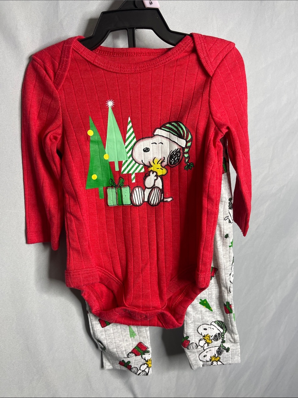 Peanuts Red Snoopy Holiday One-Piece Set